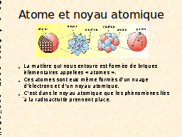 Atome et noyau atomique