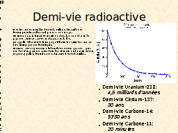 Demi-vie radioactive