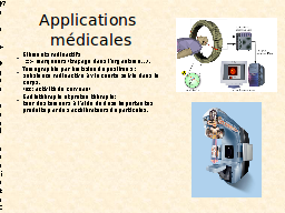 Applications 
médicales