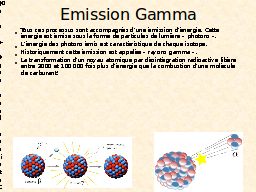 Emission Gamma